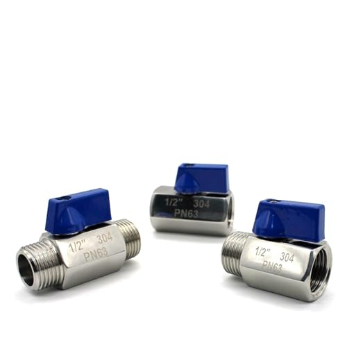 SS304 Edelstahl Mini-Kugelhahn 1/8 1/4 3/8 3/4 1 Zoll männlich weiblich Kugelhahn männlich Absperrventile 1/2 Zoll NPT Ventil 1St(1/8",BSP_FEMALE X FEMALE_SS304) von JDILFUNU
