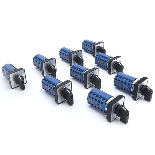 SZW26/LW26-20, 5-polig, 20 A, 660 V, 64 x 64, 48 x 48 mm, Schaltungsauswahl, Nocken-Drehschalter, 1 Stück (0–9,5, 64 x 64 mm) von JDILFUNU