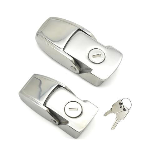XK723-304 Schrank Edelstahl Metall Haspe Riegel DK604 Sicherheit Toggle Schloss Mit Zwei Schlüssel 1Pcs(Bigger size) von JDILFUNU