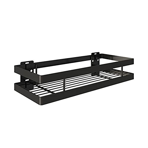 JDJXYNSRT Schwebende Regale, Duschregal, Badezimmerregal, schwarzes Dusch-Badezimmerzubehör, Badezimmer-Eckregale, Küchen-Wandregal, Aufbewahrungsregal(25cm) von JDJXYNSRT