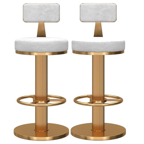 Barhocker Counter Heighthools Hochleistungshoch -Barhocker -Set von 2 360 ° Schwenkhöhe Verstellbare Frühstücksstühle Esshocker mit niedriger Rückenlehne, Fußstütze und Metallbasis für Thoughtful Barhocker Counter Heighthools Hochleistungshoch -Barhocker -Set von 2 360 ° Schwenkhöhe Verstellbare Frühstücksstühle Esshocker mit niedriger Rückenlehne, Fußstütze und Metallbasis für Thoughtful von JDKJSBF