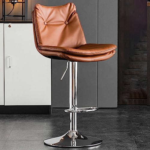 Barhocker mit Rückenlehne moderne PU Leder Barhockerhöhe Verstellbarer Theke Hocker Küche Rotatable Bistro Hocker Küchenhocker Frühstücks Barhocker Modern mit Fußstütze für Dining Pub Cafe Thoughtful von JDKJSBF