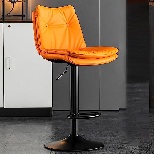 Barhocker mit Rückenlehne moderne PU Leder Barhockerhöhe Verstellbarer Theke Hocker Küche Rotatable Bistro Hocker Küchenhocker Frühstücks Barhocker Modern mit Fußstütze für Dining Pub Cafe Thoughtful von JDKJSBF
