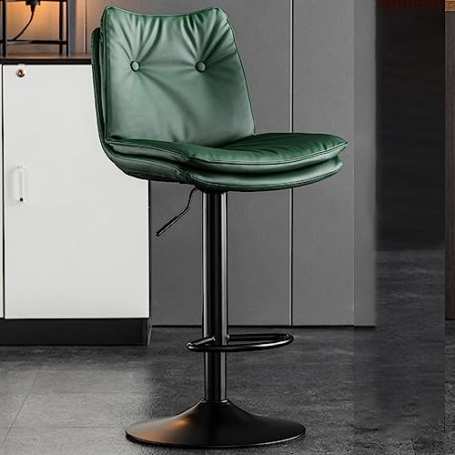 Barhocker mit Rückenlehne moderne PU Leder Barhockerhöhe Verstellbarer Theke Hocker Küche Rotatable Bistro Hocker Küchenhocker Frühstücks Barhocker Modern mit Fußstütze für Dining Pub Cafe Thoughtful von JDKJSBF