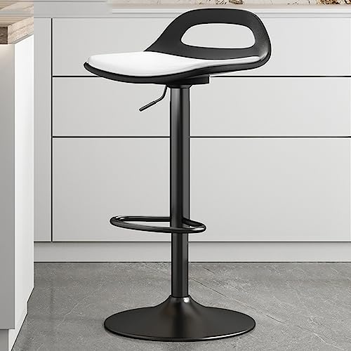 Barhocker weiß mit Rückenlehne Stuhl Stuhl Höhe einstellbare mit verstellbare Thekenhocker Küche Rotatable Bistrohocker modern mit Rückenlehne Küchenhocker für Heimküche (Farbe: /weiß a) Thoughtful von JDKJSBF