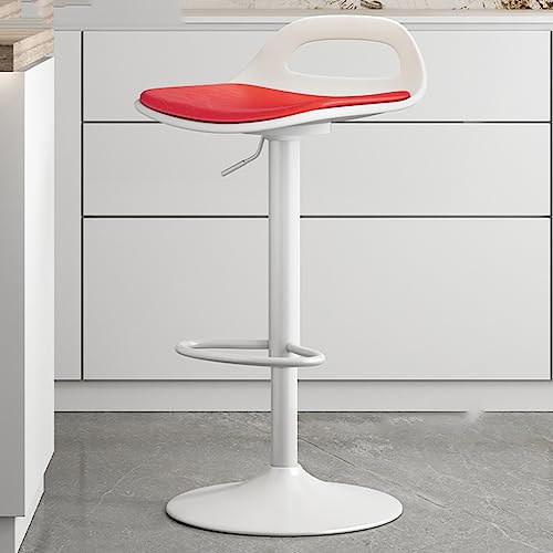Barhocker weiß mit Rückenlehne Stuhl Stuhl Höhe einstellbare mit verstellbare Thekenhocker Küche Rotatable Bistrohocker modern mit Rückenlehne Küchenhocker für Heimküche (Farbe: /weiß a) Thoughtful von JDKJSBF
