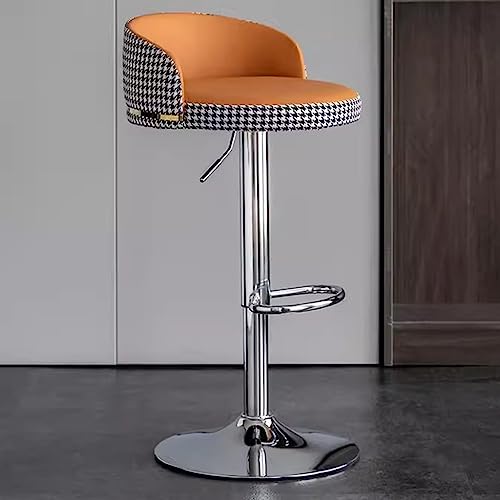 Barhockerhöhe Verstellbarer Barhocker mit im Rückenlehre rotatierbarer Bistrohocker Moderner Thekehocker Küche mit Ledersitz, schwenkbarer Frühstückstuhlstuhl für die Heimküche mit Fußstütze (Farbe Barhockerhöhe Verstellbarer Barhocker mit im Rückenlehre rotatierbarer Bistrohocker Moderner Thekehocker Küche mit Ledersitz, schwenkbarer Frühstückstuhlstuhl für die Heimküche mit Fußstütze (Farbe von JDKJSBF