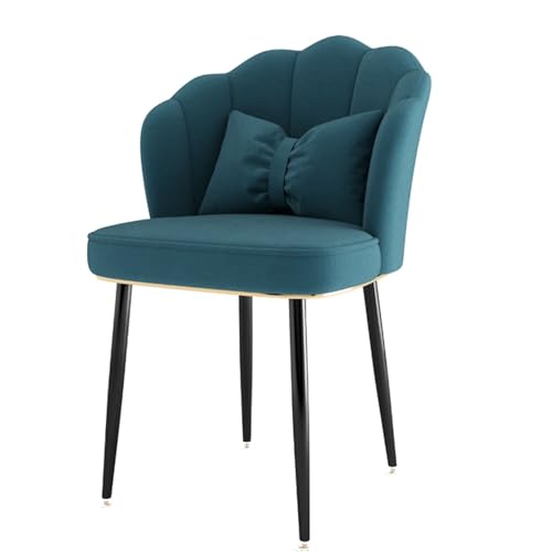 Blue Armless Vanity Chair with High Back and Padded Seat for Bedroom Makeup and Reading Thoughtful von JDKJSBF