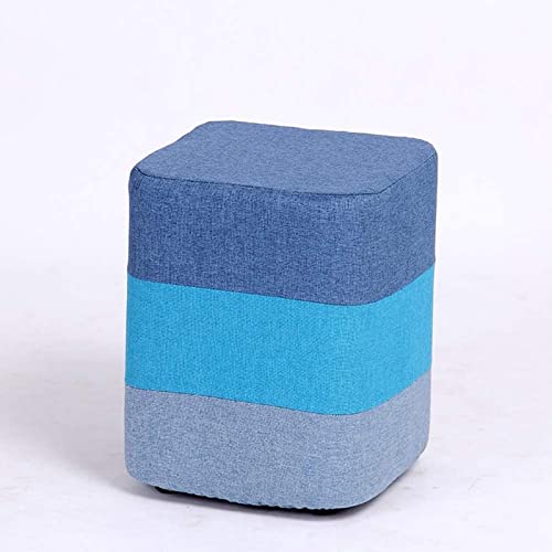 Fußschemelfußhocker weiche osmanische Fußstopp Fußruhe Rasthocker Quadrat Leinenstoff Sofa kleine Bank modern mit waschbarer Abdeckung und Gedächtnisschaum für Schlafzimmer und Wohnzimmerbaugruppe, von JDKJSBF