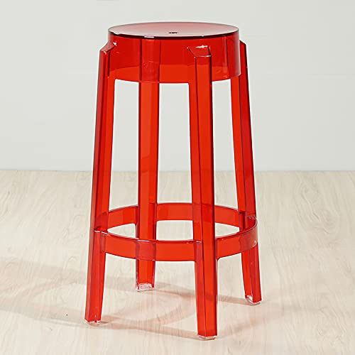 JDKJSBF Acryl -Counterhöhe Stuhl Moderner Barhosenstuhl Transparent Red 26inch Multi -Farboptionen Thoughtful von JDKJSBF