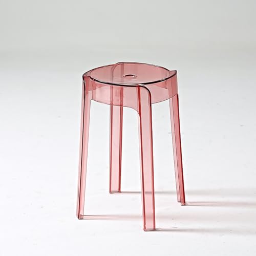JDKJSBF Acryl Duschhocker wasserdichte transparente Stuhl für Badezimmer Küche Schlafzimmer rostes stapelbares Design für Home Office großer Plastiksitzhocker mit Frühstück Speisestuhl Funktionalität von JDKJSBF