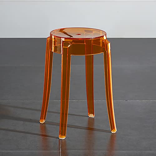 JDKJSBF Acryl moderner Küchenstuhl mit transparentem Barhocker Akzent Orange (18 Zoll) Thoughtful von JDKJSBF