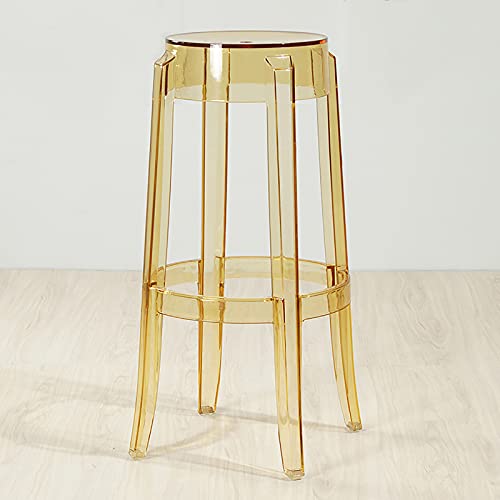 JDKJSBF Acrylküche Essstuhl Moderne Einfachheit Counterhöhe Stuhl gelb 30 Zoll Transparent Barhocker Stühle Akzentstuhl mit mehrfarbigen Farboptionen Thoughtful von JDKJSBF