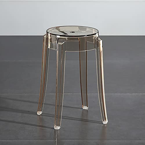 JDKJSBF Acrylküche Essstuhl Moderne Einfachheit Zählerhöhe Hocker transparent Barhocker Stühle Akzentstuhl in hellgelb 18 Zoll Sitzhöhe Multi -Farboptionen Thoughtful von JDKJSBF