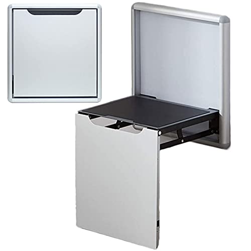 JDKJSBF Aluminiumlegierung Faltbarer Duschhocker mit Nicht schlupfflächenwandmontierter Klappstuhl für Badezimmer Eingangsbereich max. 200 kg Gewichtskapazität Thoughtful von JDKJSBF