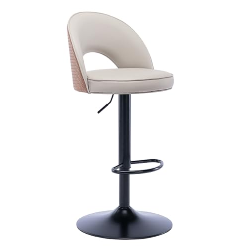 JDKJSBF Bar Stoolsadierbare Barhocker Moderne Schwenkbars, Thekenhöhe Barhocker mit Rückenlehne, gepolsterte PU Leder Barhocker für Kitchen Island Bar Speisezimmer (Farbe Thoughtful von JDKJSBF