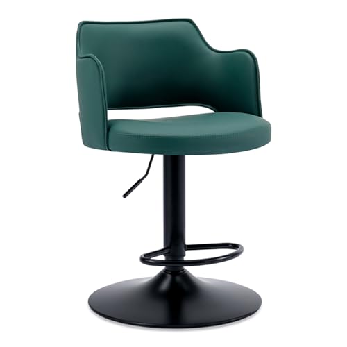JDKJSBF Bar Stoolsadierbarhöhe Barhocker, Counterhöhe 360 ​​° Drehbarhose mit Rücken PU-Ledersitz, Kücheninselstühle für Home Bar Speisezimmer (Brown, 62-83 cm) Thoughtful von JDKJSBF