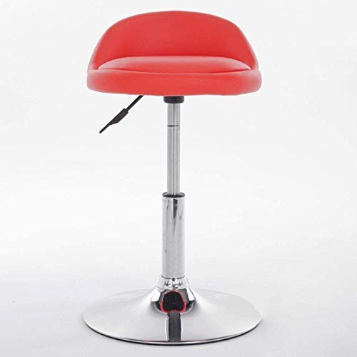 JDKJSBF Bar Stuhl Stuhl Stuhl Moderne Stuhlhocker einstellbare rotierende Gasstrafe Chrom Footstool Counter Family Stuhl 1226 (Farbe: Rot) (Farbe: Rot) Thoughtful von JDKJSBF