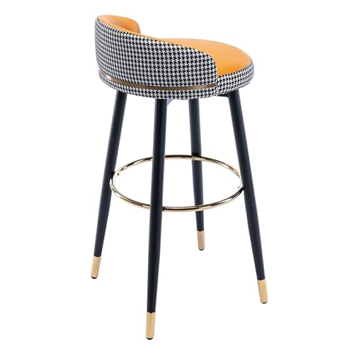 JDKJSBF Barhocker 360 ° Drehbarhocker, Thekenhöhe Barhocker, PU -Lederhocker für die Küchentheke, mit Back Bar Stuhl für Kitchen Counter Restaurant Lounge Pub (Farbe: oder Thoughtful JDKJSBF Barhocker 360 ° Drehbarhocker, Thekenhöhe Barhocker, PU -Lederhocker für die Küchentheke, mit Back Bar Stuhl für Kitchen Counter Restaurant Lounge Pub (Farbe: oder Thoughtful von JDKJSBF
