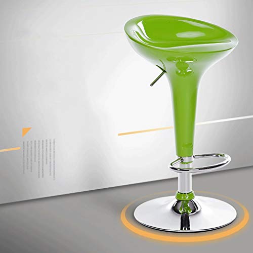 JDKJSBF Barhocker Bar Stuhl Essstuhl Hochhocker-Liftstuhl Schwenkstuhl Oberflächenbeschichtung Mode (Farbe: Weiß, Größe: H58-78 cm) (Farbe: Grün, Größe: H5878 cm) Thoughtful von JDKJSBF