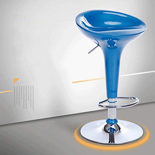 JDKJSBF Barhocker Bar Stuhl Essstuhl Hochhocker-Liftstuhl Schwenkstuhl Oberflächenbeschichtung Mode (Farbe: Weiß, Größe: H58-78 cm) (Farbe: Himmelblau, Größe: H5878cm) Thoughtful von JDKJSBF