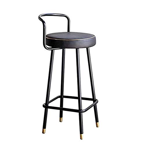 JDKJSBF Barhocker Barhocker, 29 "gepolsterte Fußschemel- und Rückenlehne Schwamm Pad Essstuhl Bar Frühstück Bank Küchenkneipe, Café Shop Hocker Maximale Last 200 kg Thoughtful von JDKJSBF