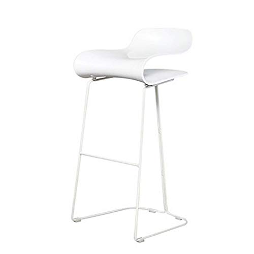 JDKJSBF Barhocker Barhocker Metall Bar Sofa Stuhl Stuhl Fester Stahlstuhlstuhl Designer Stuhl Schmiedeeisen Hochstuhl Rezeption Stuhl 66 cm 1226 (Farbe: rot) (Farbe: Weiß) Thoughtful von JDKJSBF