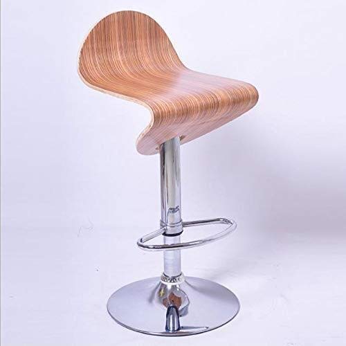 JDKJSBF Barhocker Barhocker PU Material Sitz - Stuhlhöhe 58~80 cm/Höhe Einstellbarer Café Sitzbar Stuhl Walnussbalkhocker 1226 (Farbe: Weiß) (Farbe: Gelb Sandelholz) Thoughtful von JDKJSBF