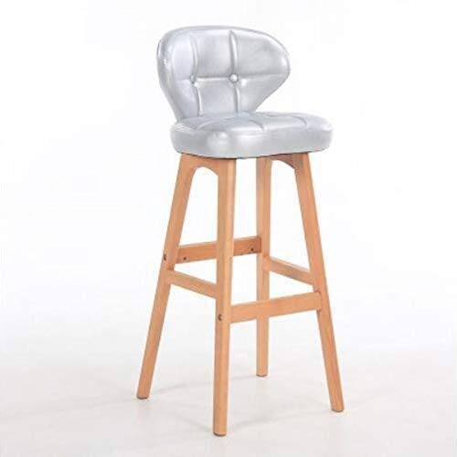 JDKJSBF Barhocker Barhocker Retro -Stil Rückenlehne vordere Barhocker Küchenstuhl Holz Kaffeebar Stuhl bequemer Hochhocker 1226 (Farbe: f) (Farbe: C) Thoughtful von JDKJSBF