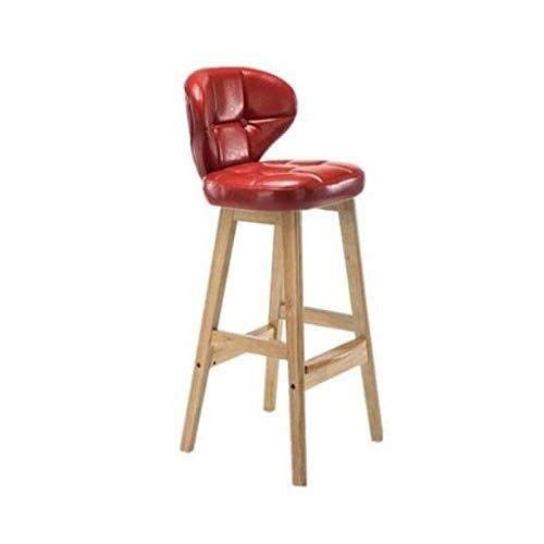 JDKJSBF Barhocker Barhocker Retro -Stil Rückenlehne vordere Barhocker Küchenstuhl Holz Kaffeebar Stuhl bequemer Hochhocker 1226 (Farbe: f) (Farbe: D) Thoughtful von JDKJSBF