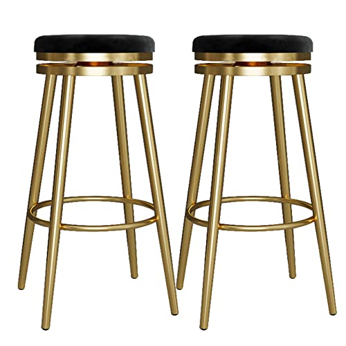 JDKJSBF Barhocker Barhocker Set aus 2 Pu Leder gepolstert Counter Height Barhocker, einstellbare Metallbarhosen hohen Rücken, 360 ° Drehbarstühle für Zuhause und Kücheninsel Thoughtful von JDKJSBF