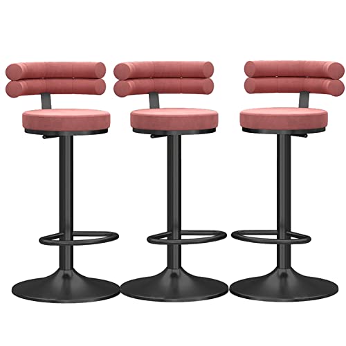 JDKJSBF Barhocker Barhocker Set von 3, verstellbare Schwenkstühle, Samtsitz Barstools, Esszimmermöbel: Ladungen bis zu 300 Pfund Thoughtful von JDKJSBF