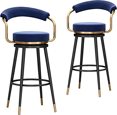 JDKJSBF Barhocker Counter Height Stools 75 cm Counter Height Bar Stools Set aus 2 Samt 360 ° Drehbarstools mit Rücken- und Metallbeinen gepolsterte Hockerstühle für Heim-/Kücheninsel/Brea Thoughtful JDKJSBF Barhocker Counter Height Stools 75 cm Counter Height Bar Stools Set aus 2 Samt 360 ° Drehbarstools mit Rücken- und Metallbeinen gepolsterte Hockerstühle für Heim-/Kücheninsel/Brea Thoughtful von JDKJSBF