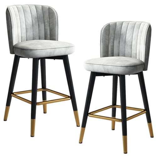 JDKJSBF Barhocker Counter Height Stools Barhocker Set aus 2 hohen Frühstücks -Esshocker mit Fußstütze und robuste Metallbeine, Velvet Bar Island -Stühle für Pub, Küche, Theke, Rec. Thoughtful JDKJSBF Barhocker Counter Height Stools Barhocker Set aus 2 hohen Frühstücks -Esshocker mit Fußstütze und robuste Metallbeine, Velvet Bar Island -Stühle für Pub, Küche, Theke, Rec. Thoughtful von JDKJSBF