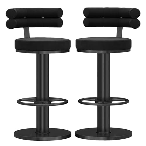 JDKJSBF Barhocker Counter Heighthools Heavy Dut Bar Stools Mechanical Lift Hochstuhl, Multifunktions -Samtzählerstühle, Kücheninselhocker mit runden Sitz, gekrümmte Rückenlehne und t Thoughtful von JDKJSBF