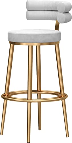 JDKJSBF Barhocker Counterheighöhe Hocker Moderne Barstools Velvet -Rückenlehne, Gold Metal Barhocker 1PC, Counterheighocke, Seitenstühle für Küchen -Essfeier -Stühle Sitzhöhe 65c Thoughtful von JDKJSBF