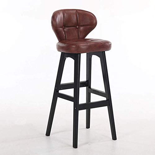 JDKJSBF Barhocker Edelstahl Bar Stuhl Rückenlehne künstlicher Leder Außenhocker Frühstück Stuhl High Stuhl 1226 (Farbe: E) (Farbe: C) Thoughtful von JDKJSBF