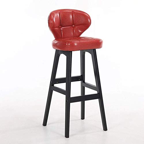 JDKJSBF Barhocker Edelstahl Bar Stuhl Rückenlehne künstlicher Leder Außenhocker Frühstücks Barhocker High Stuhl 1226 (Farbe: E) (Farbe: a) Thoughtful von JDKJSBF