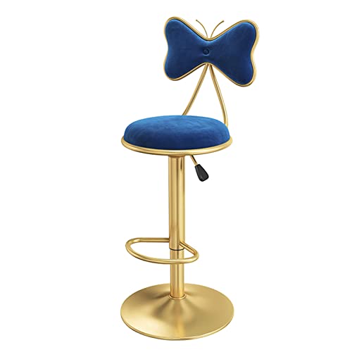 JDKJSBF Barhocker Frühstück Dining Barhocker, samtige gepolsterte Thekehocker, einstellbare Höhe drehbarer Heimküchenhocker, Counter High Bar Stuhl, Traggewicht 200 kg Thoughtful von JDKJSBF