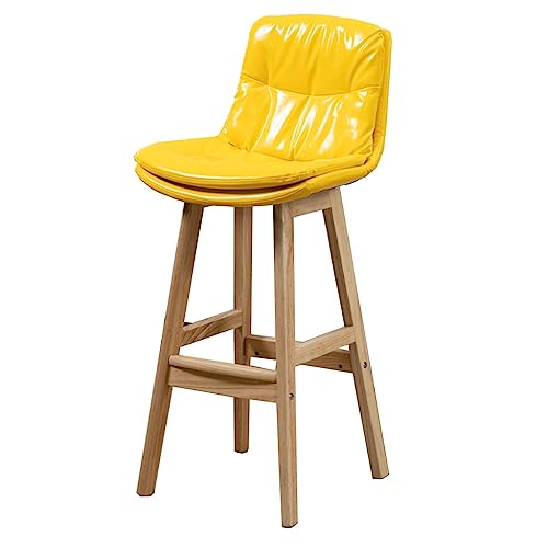 JDKJSBF Barhocker Holzzähler Stuhl Küchentheke Barhocker Leder Kücheninselhocker mit Rückenschnellfrühstück Hocker modern Thoughtful von JDKJSBF