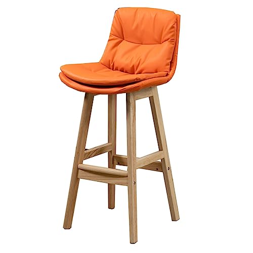 JDKJSBF Barhocker Holzzähler Stuhl Küchentheke Barhocker Leder Kücheninselhocker mit Rückenschnellfrühstück Hocker modern Thoughtful von JDKJSBF