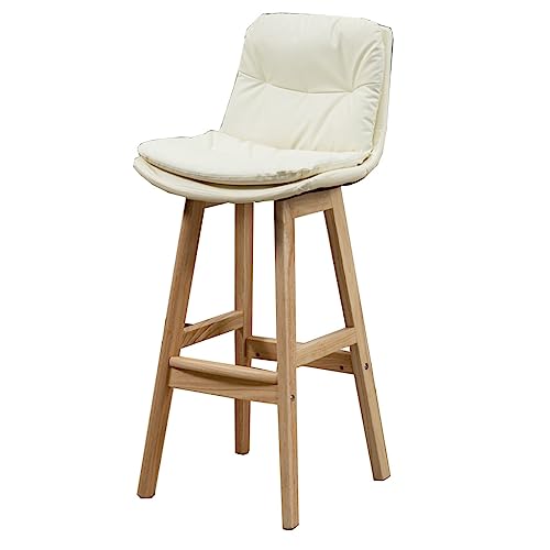JDKJSBF Barhocker Holzzähler Stuhl Küchentheke Barhocker Leder Kücheninselhocker mit Rückenschnellfrühstück Hocker modern Thoughtful von JDKJSBF