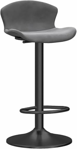 JDKJSBF Barhocker Küchenbarhocker, Frühstücksstuhl für Küchenküche Counter Barhocker Theke Stuhl Metallbasis und Fußstütze, samtpolsterte Sitzverstellbares Barstool Barhocker Thoughtful von JDKJSBF