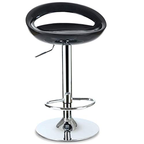 JDKJSBF Barhocker Moderne Stuhl Rückenlehne Height verstellbare Barhocker Möbel Gloss Plastikhocker für die Heimküche 1226 (Größe: Weiß) (Größe: Schwarz) Thoughtful von JDKJSBF