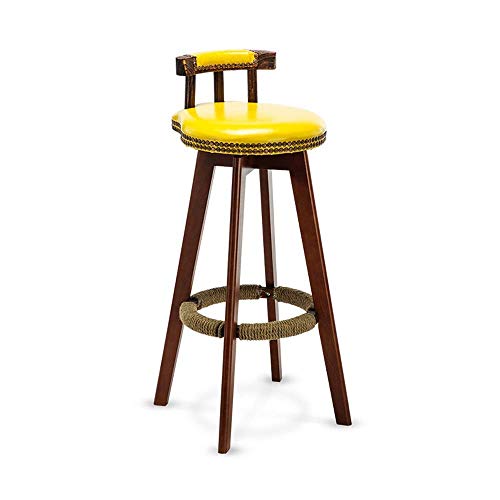 JDKJSBF Barhocker Nordic Bar Stools Home High Stools Hochhocker Schwenkstuhlstuhl Stuhl Festholzstuhl 360 Rotatable Stuhl Tisch und Stühle Stuhl 74 cm (Farbe: D) (Farbe: C) Thoughtful von JDKJSBF