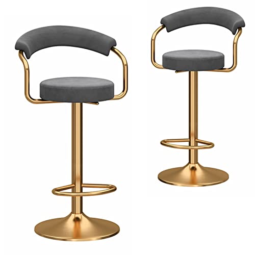 JDKJSBF Barhocker Set von 2 Barhockern, Frühstücksstühle, einstellbare Höhe des Heigers, 360 ° Schwenkstuhl Hochhocker, leicht zu versammeln, Küche und Zuhause Thoughtful von JDKJSBF