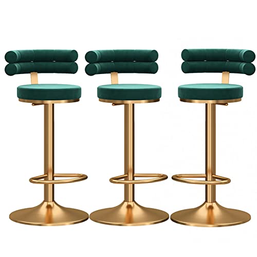 JDKJSBF Barhocker Set von 3 Barhockern, Frühstücksstühle, einstellbare Höhenhocker, 360 ° Schwenkstuhl Hochhocker, Esszimmermöbel: 350 lbs Kapazität Thoughtful von JDKJSBF