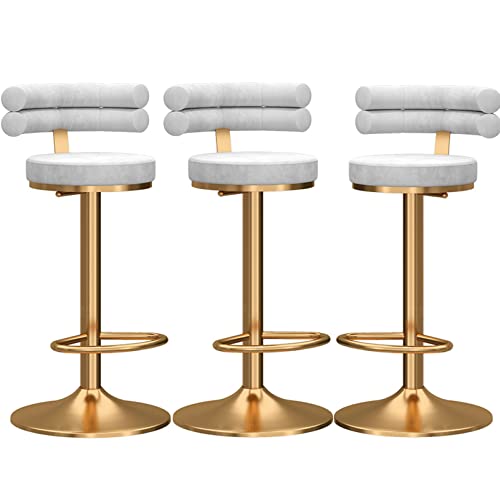 JDKJSBF Barhocker Set von 3 Barhockern, Frühstücksstühle, einstellbare Höhenhocker, 360 ° Schwenkstuhl Hochhocker, Esszimmermöbel: 350 lbs Kapazität Thoughtful von JDKJSBF