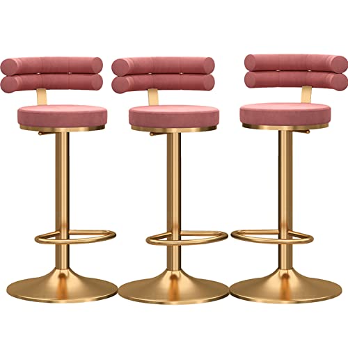 JDKJSBF Barhocker Set von 3 Barhockern, Frühstücksstühle, einstellbare Höhenhocker, 360 ° Schwenkstuhl Hochhocker, Esszimmermöbel: 350 lbs Kapazität Thoughtful von JDKJSBF
