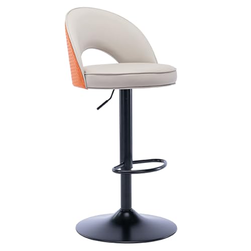 JDKJSBF Barhocker Verstellbare Barhocker Moderne Schwenkstühle, Thekenhöhe Barhocker mit Rückenlehne, gepolsterte Pu Leder Barhocker für Kitchen Island Bar Thoughtful von JDKJSBF